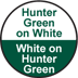 Image of Hunter Green & White