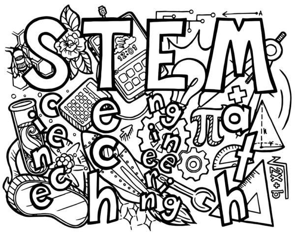 STEM Coloring Page