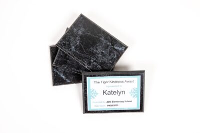 black plaque with award example