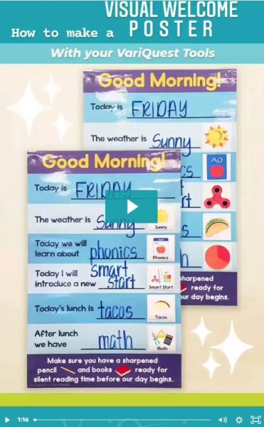 Create a Visual Welcome Poster with Your VariQuest Tools