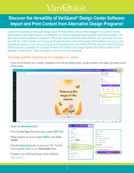 PDF Import from Canva Tip Sheet