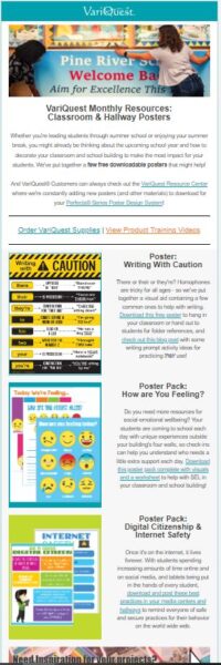 Classroom & Hallway Posters eNews