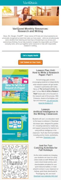 Research and Writing eNews