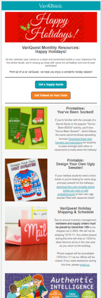 Happy Holidays eNews